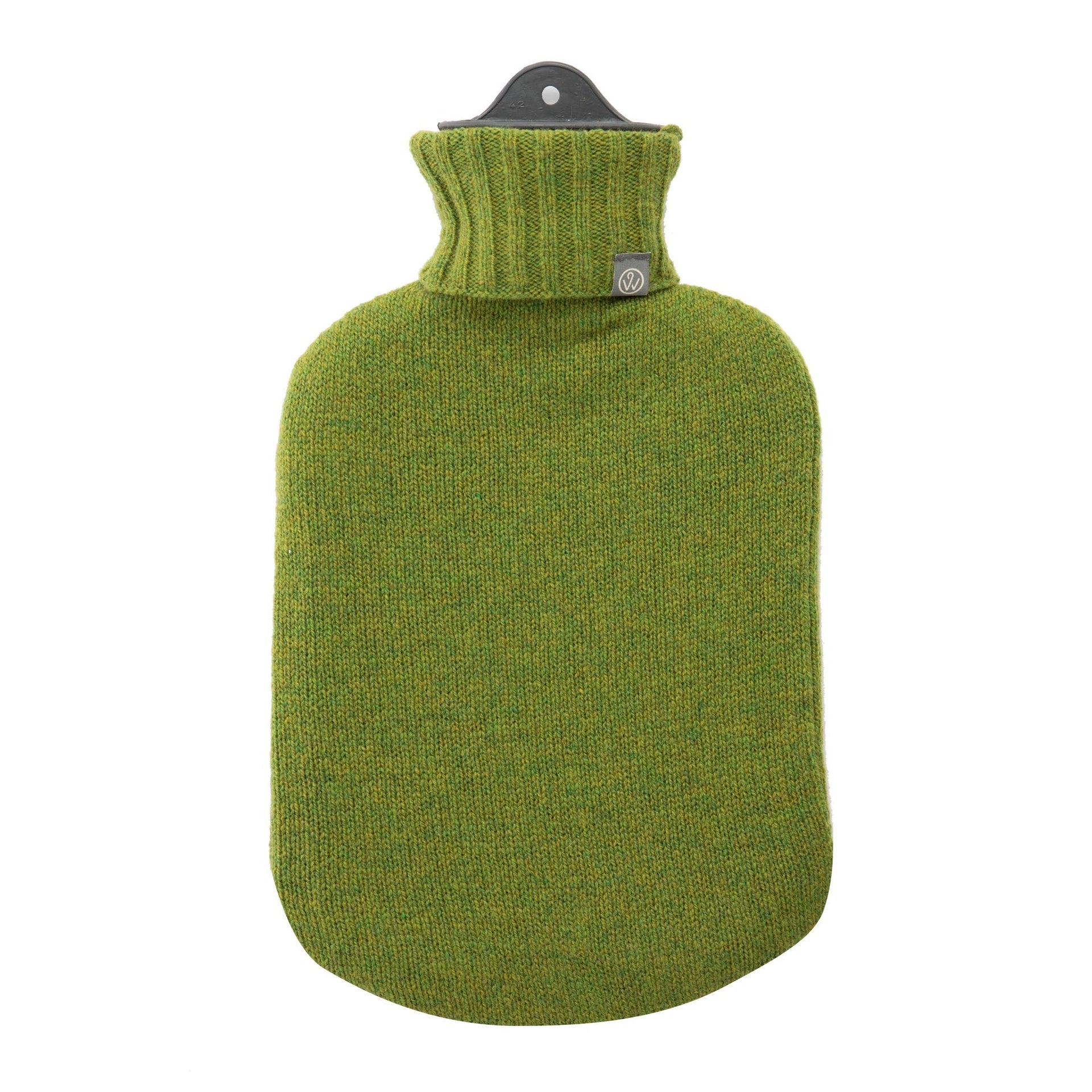 Lambswool Knit Block Colour Sustainable Hot Water Bottle Moss Green - Wairm - Made Scotland