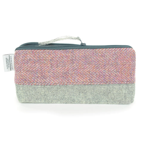 Landscape Harris Tweed® Cosmetic Bag - Lichen Green - Amy Britton Harris Tweed® Accessories - Made Scotland