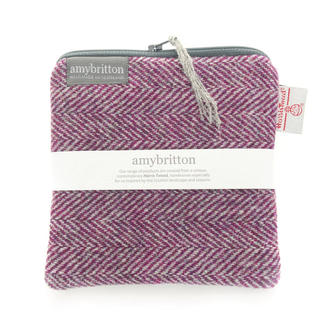 Landscape Harris Tweed® Large Purse - Large Square Purse - Amy Britton Harris Tweed® Accessories - Made Scotland