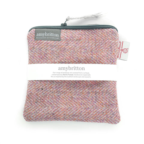 Landscape Harris Tweed® Large Purse - Large Square Purse - Amy Britton Harris Tweed® Accessories - Made Scotland