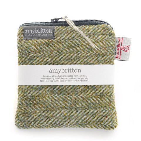 Landscape Harris Tweed® Medium Purse - Medium Square Purse - Amy Britton Harris Tweed® Accessories - Made Scotland