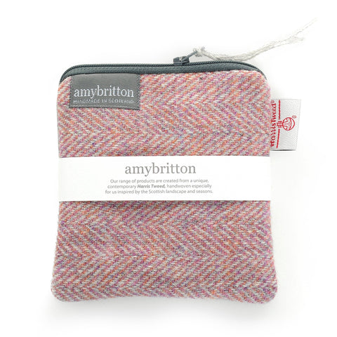 Landscape Harris Tweed® Medium Purse - Medium Square Purse - Amy Britton Harris Tweed® Accessories - Made Scotland