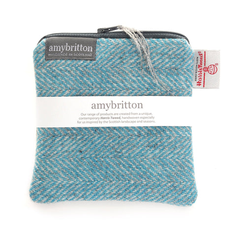 Landscape Harris Tweed® Medium Purse - Medium Square Purse - Amy Britton Harris Tweed® Accessories - Made Scotland