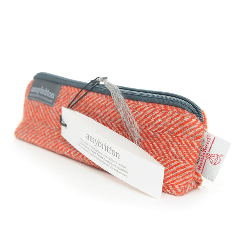 Landscape Harris Tweed® Prism Purse - Sunrise Orange - Amy Britton Harris Tweed® Accessories - Made Scotland