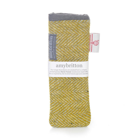 Landscape Harris Tweed® Slim Glasses Case - Lichen Green - Amy Britton Harris Tweed® Accessories - Made Scotland