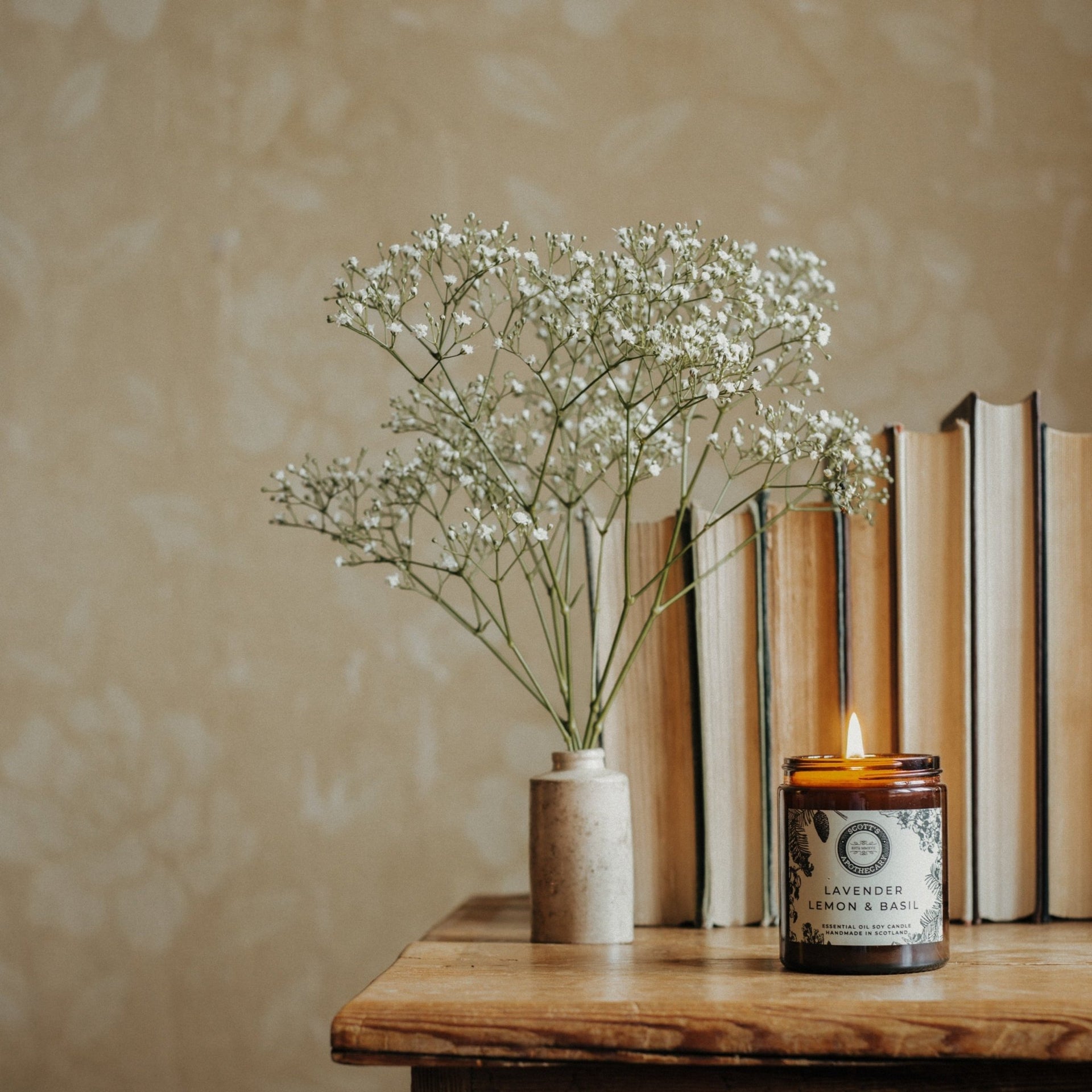 Lavender, Basil & Lemon Candle - Made Scotland