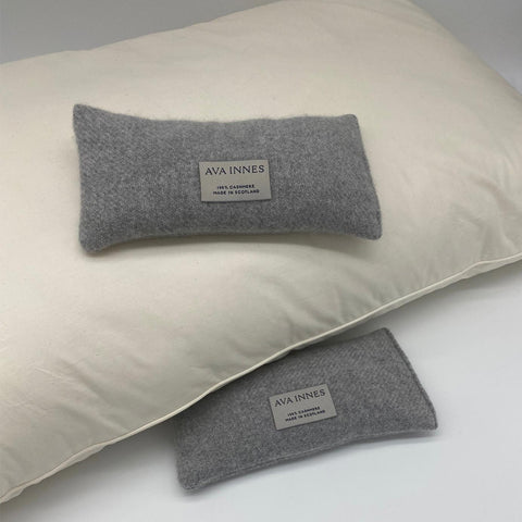 Luxury Pure Cashmere & British Lavender Sleep Pillow - Ocean Blue - Ava Innes - Made Scotland