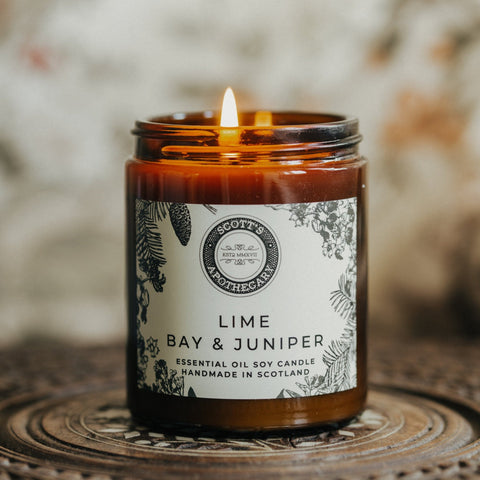 Lime, Bay & Juniper Candle - 500ml - Scott's Apothecary - Made Scotland