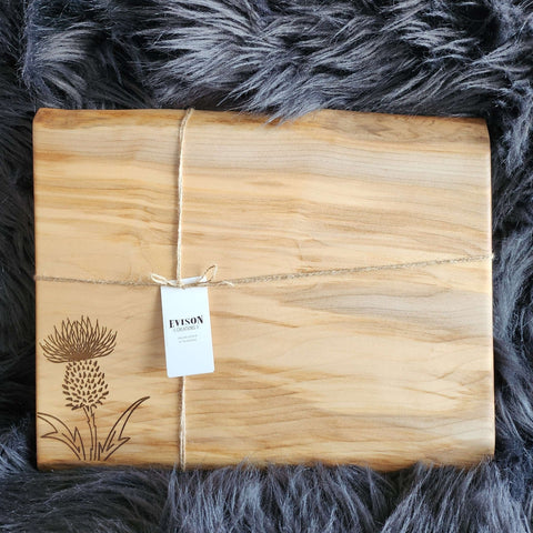 Live-Edge Hardwood Chopping Board - large - Evison Creations - Made Scotland