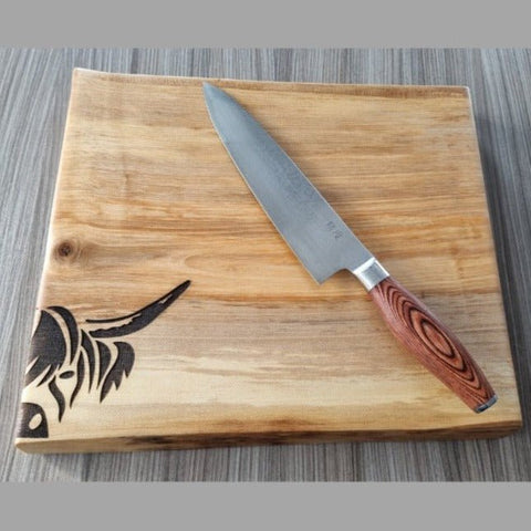 Live-Edge Hardwood Chopping Board - large - Evison Creations - Made Scotland