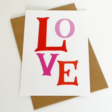 LOVE Card - Lomond Paper Co - Made Scotland