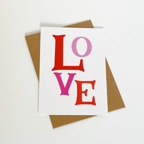 LOVE Card - Lomond Paper Co - Made Scotland