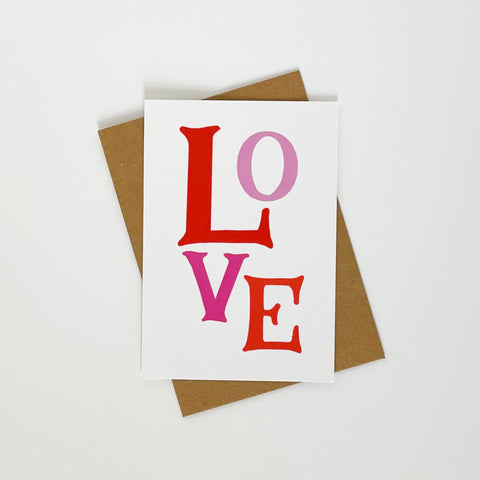 LOVE Card - Lomond Paper Co - Made Scotland