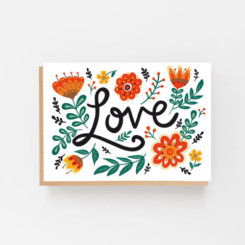 Love Folk Card - Lomond Paper Co - Made Scotland