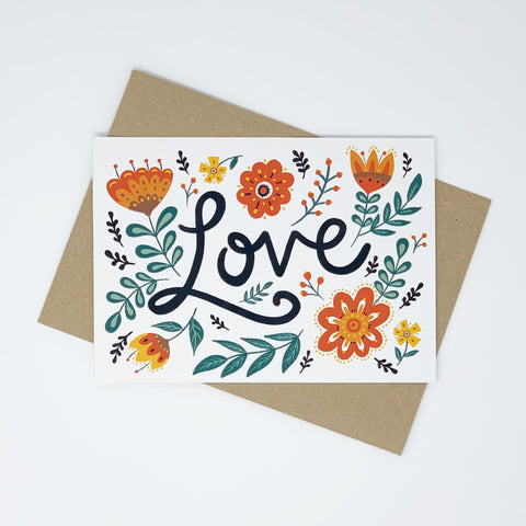 Love Folk Card - Lomond Paper Co - Made Scotland