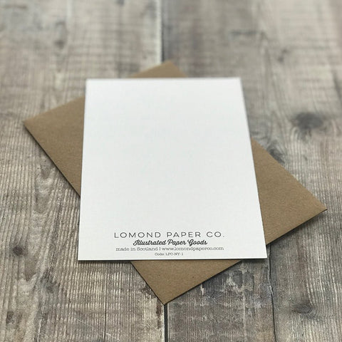 Love Heart Card - Lomond Paper Co - Made Scotland