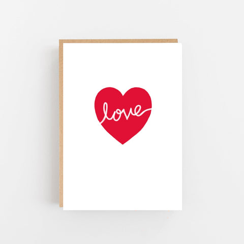 Love Heart Card - Lomond Paper Co - Made Scotland