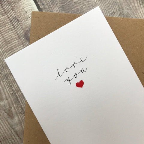 Love You - Lomond Paper Co - Made Scotland