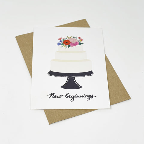 New Beginnings Wedding Day Card - Lomond Paper Co - Made Scotland