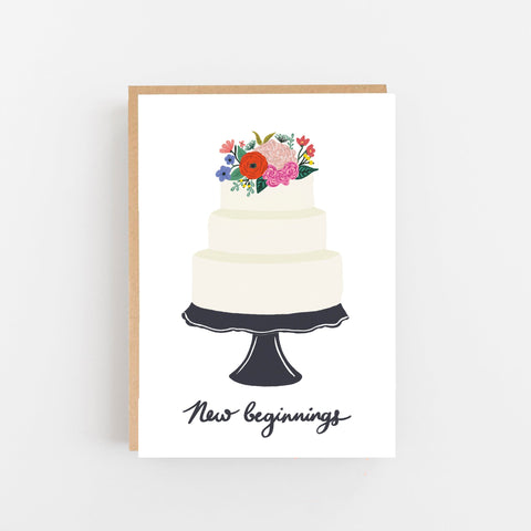 New Beginnings Wedding Day Card - Lomond Paper Co - Made Scotland