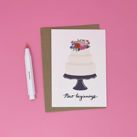 New Beginnings Wedding Day Card - Lomond Paper Co - Made Scotland