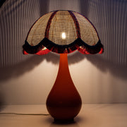 Rattan Scalloped Tiffany - Red Brush - Made Scotland