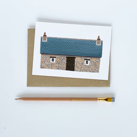 Scottish Bothy - Colour Greeting Card - Lomond Paper Co - Made Scotland