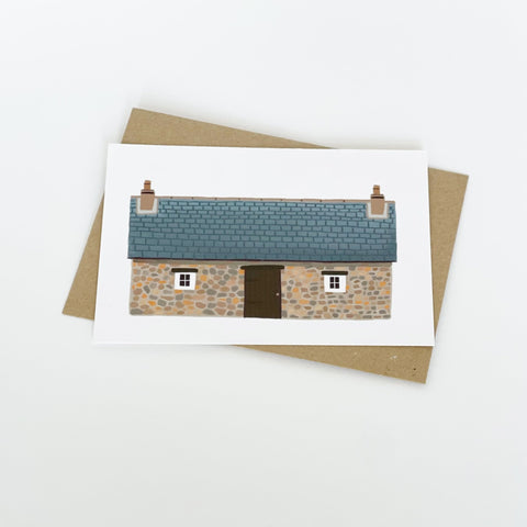 Scottish Bothy - Colour Greeting Card - Lomond Paper Co - Made Scotland