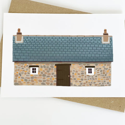 Scottish Bothy - Colour Greeting Card - Lomond Paper Co - Made Scotland