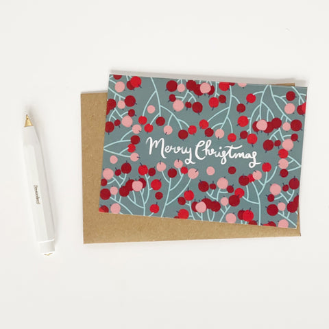 Season Greetings & Merry Christmas Card Pack - 1 Pack - Lomond Paper Co - Made Scotland