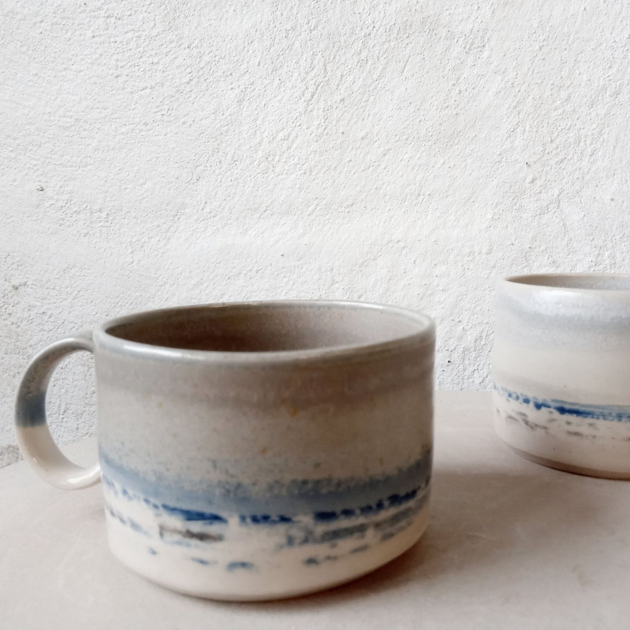 Short coffee cups - Dark Blue - Sea Drift Pottery - Made Scotland