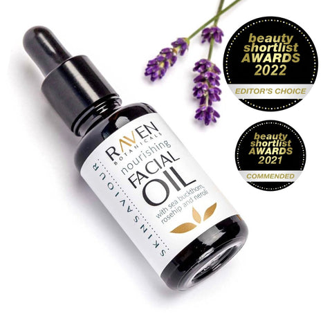 Skin Saviour Nourishing Facial Oil - Reusable Glass Pipette - Raven Botanicals - Made Scotland