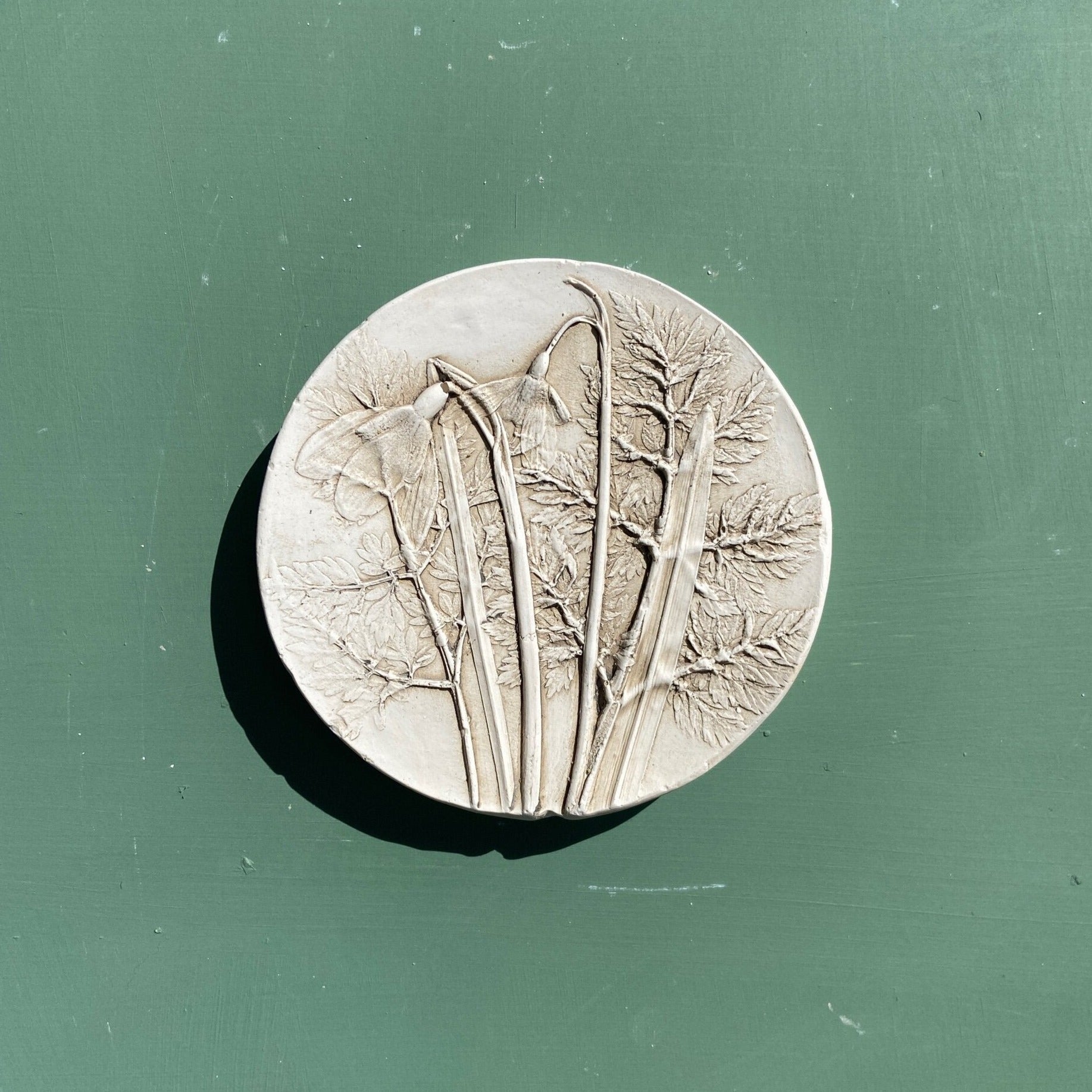 Small Snowdrop and Cowparsley Roundel - Made Scotland