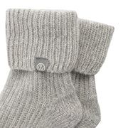 Super Soft Cashmere Knit Bed Socks Grey - Made Scotland