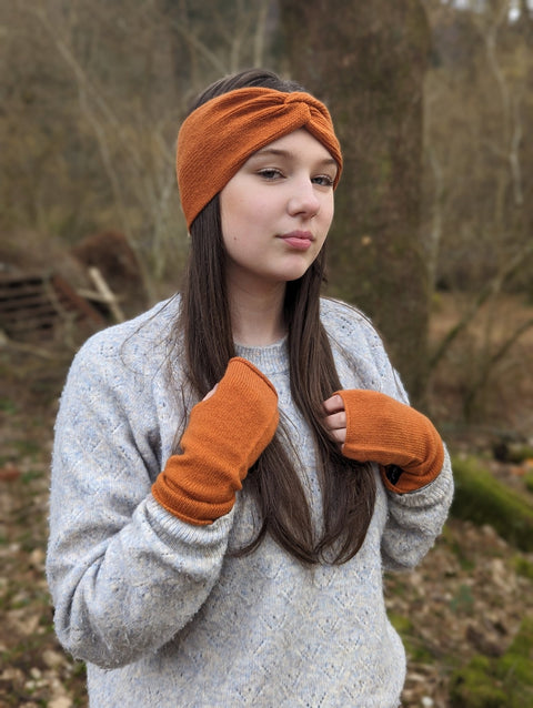 Super soft flat knit hand warmer - Island Nation Studio - Made Scotland