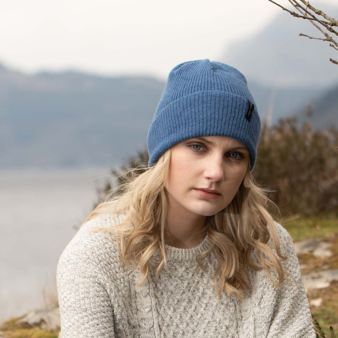 Unisex Denim Blue Winter Hat - Made Scotland
