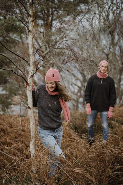 Unisex Dusky Pink Cosy Winter Hat - Island Nation Studio - Made Scotland