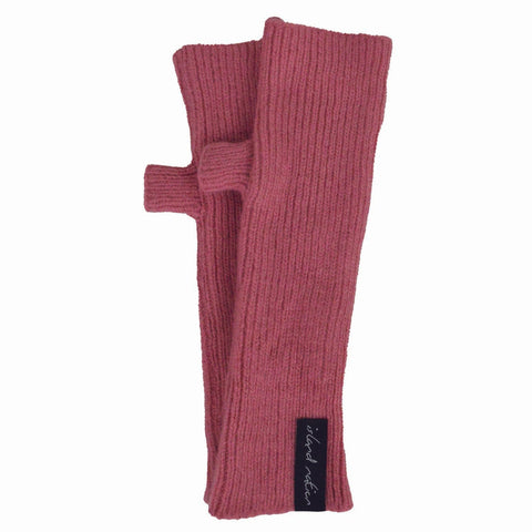 Unisex Dusky Pink Winter Wrist Warmers - Island Nation Studio - Made Scotland