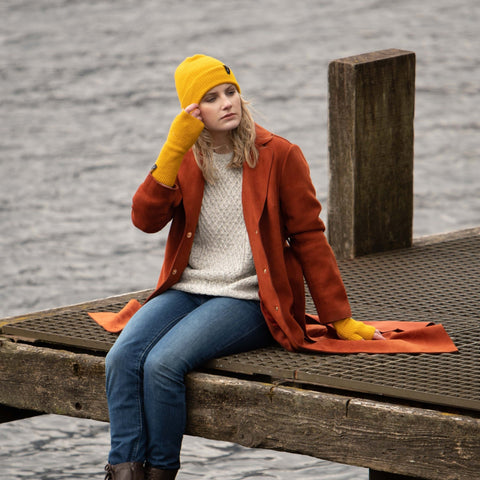 Unisex Mustard yellow hat - Made Scotland - Island Nation Studio