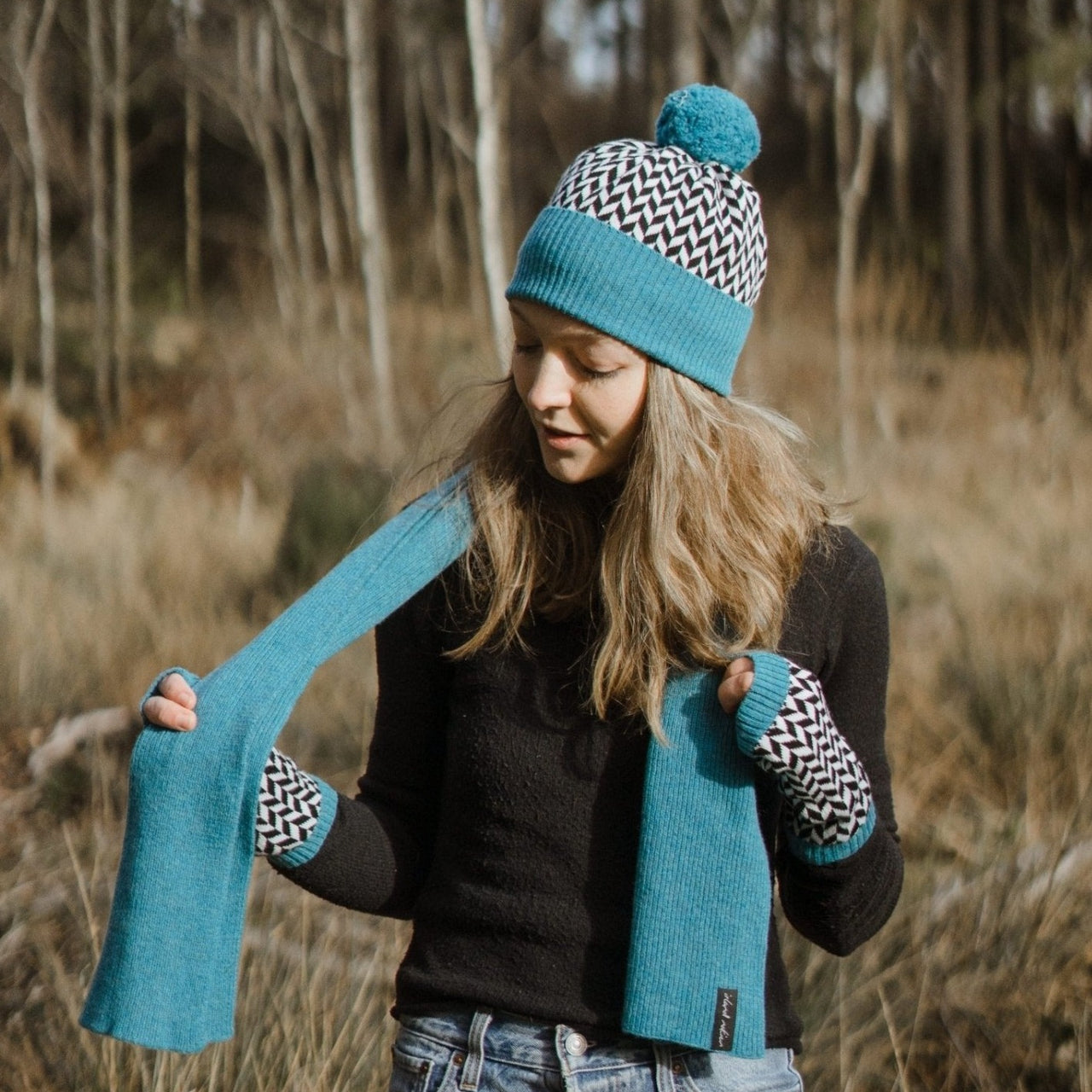 Unisex Scarf in Teal - Made Scotland