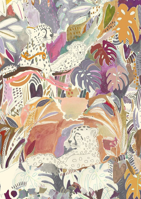 Watercolour Big Cat Jungle - A4: 8.27 x 11.69 - Call of the Wild Studio - Made Scotland