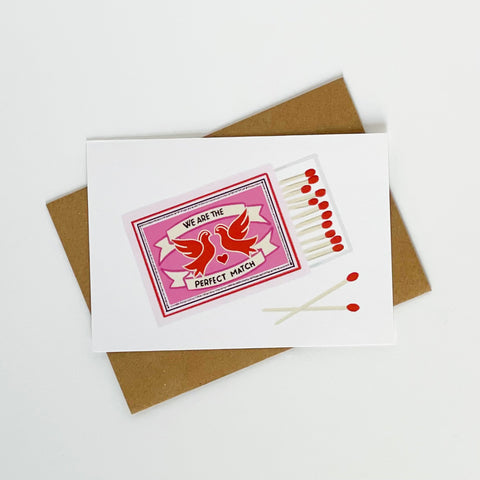 We Are The Perfect Match Card - Lomond Paper Co - Made Scotland