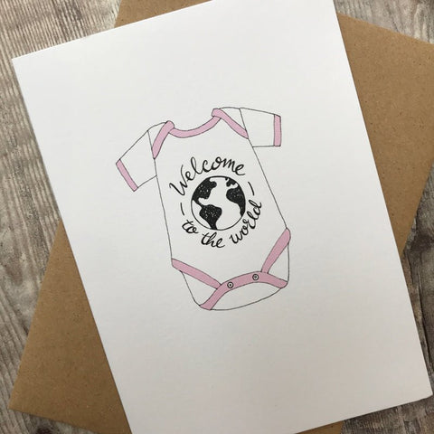 Welcome to the World - Pink - Lomond Paper Co - Made Scotland