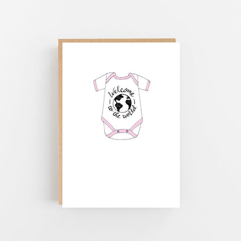 Welcome to the World - Pink - Lomond Paper Co - Made Scotland