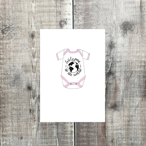 Welcome to the World - Pink - Lomond Paper Co - Made Scotland