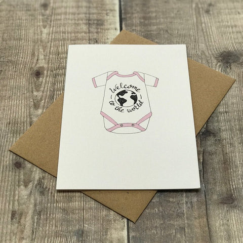 Welcome to the World - Pink - Lomond Paper Co - Made Scotland